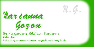 marianna gozon business card